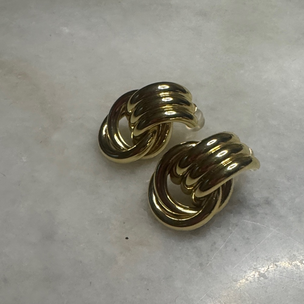 J. Crew Gold Twisted Earrings